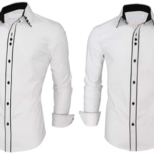 White Black Office Shirt