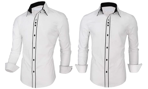 White Black Office Shirt
