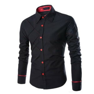 Red Black Office Shirt