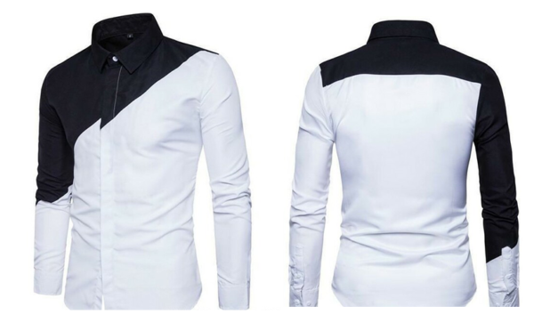 White Black Office Shirt