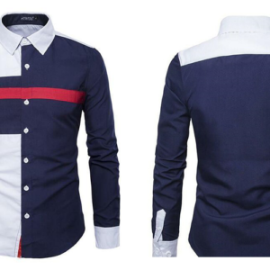 Red Blue Office Shirt