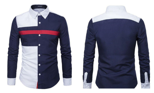 Red Blue Office Shirt