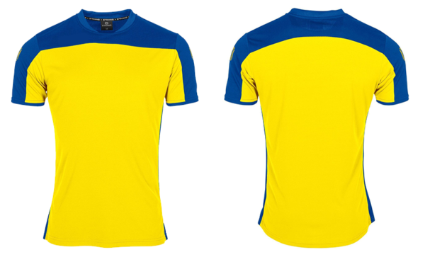 Yellow-Blue Sports T Shirt