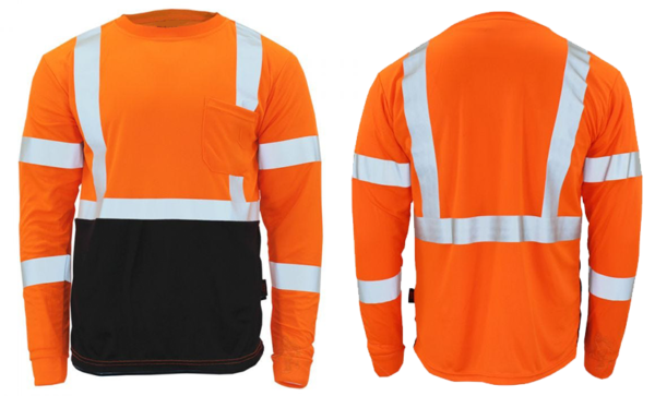 Orange-Black Hi-Viz Full Sleeve Shirt