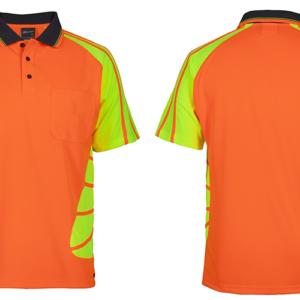 Orange-Lite-Green Polo Shirt