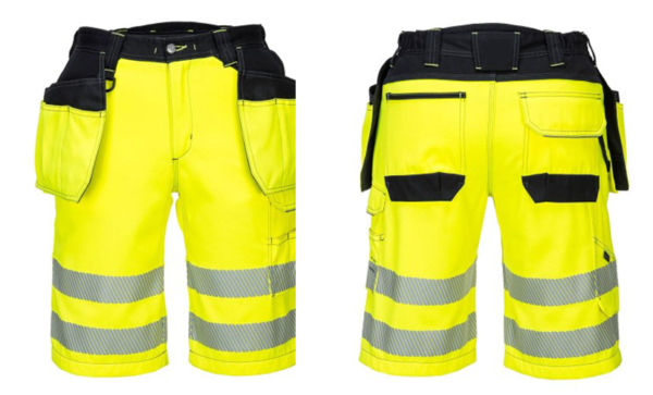 Yellow-Blue workwear shorts