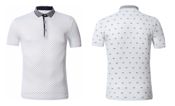 Black Dotted  Polo Shirt